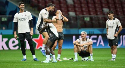 Federico Valverde en la previa de la final de la Supercopa de Europa