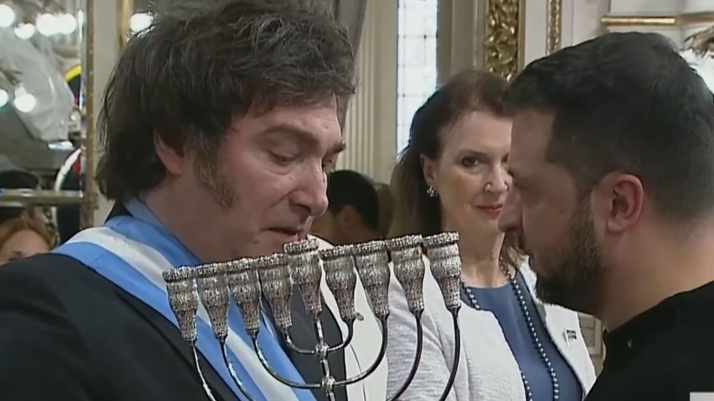 Javier Milei y&nbsp;Volodimir Zelenski&nbsp;