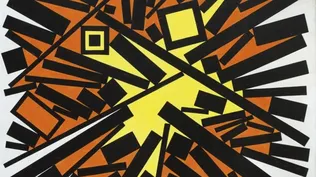 Geométrico, un óleo sobre tela de 71 por 71 centímetros de José Pedro Costigliolo