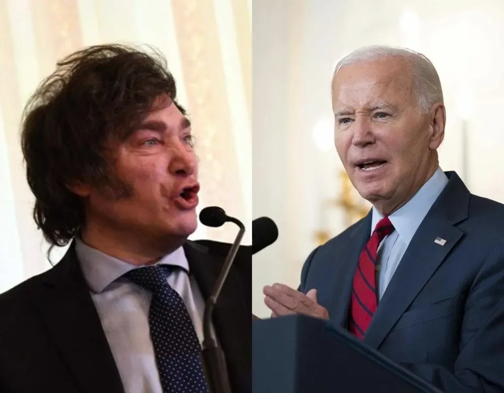 Javier Milei y Joe Biden