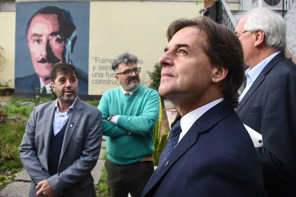 Lacalle Pou y Fernando Pereira en setiembre del año pasado. Archivo