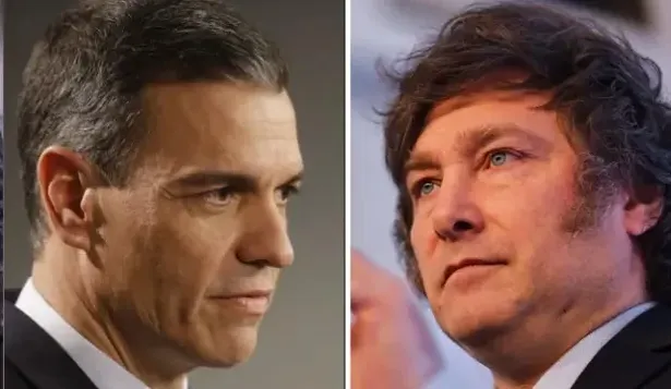 Pedro Sánchez y Javier Milei.