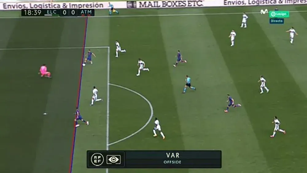 El gol que el VAR le anuló a Luis Suárez para Atlético de Madrid ante Elche