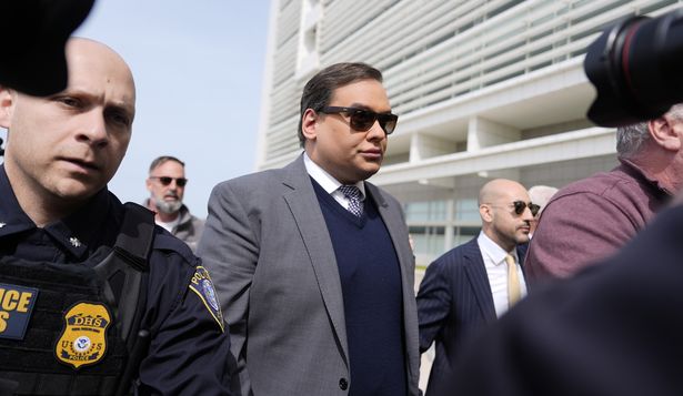 George Santos al llegar a la corte en la que fue sentenciado