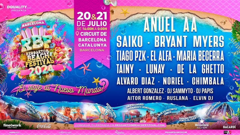 Barcelona vibrará el 20 y 21 próximo con reconociddos artistas de la música de reaggeton / Gentileza RBF