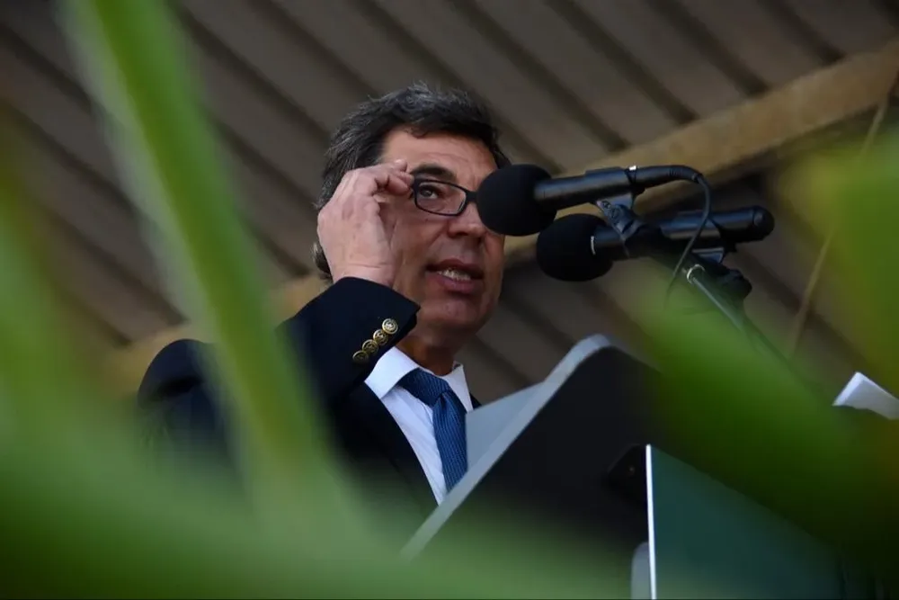 Gonzalo Valdés Requena, durante su discurso.