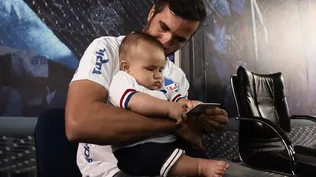 Álvaro González y su hijo Renzo