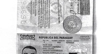 El pasaporte paraguayo falso de Marset