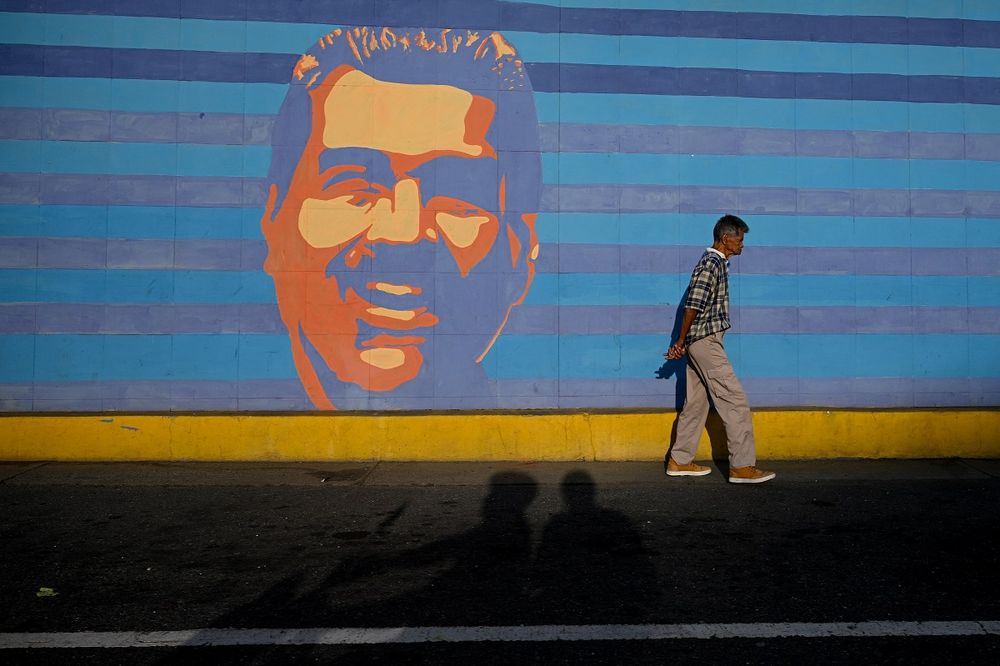 Mural de Nicolás Maduro en Venezuela. Archivo