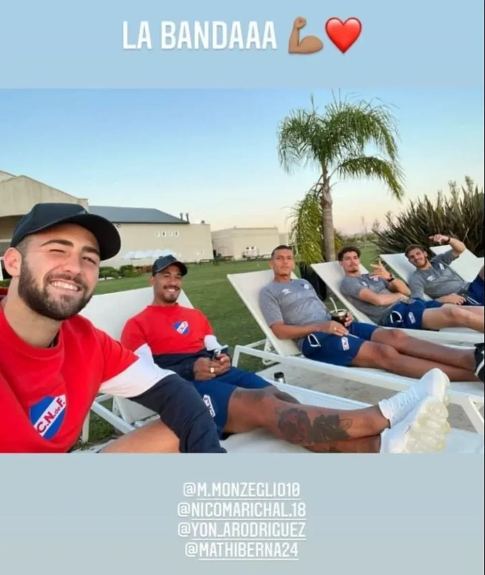 Manuel Monzeglio, Yonathan Rodríguez, Franco Fagúndez, Nicolás Marichal y Mathías Bernatene Manuel Monzeglio, Yonathan Rodríguez, Franco Fagúndez, Nicolás Marichal y Mathías Bernatene