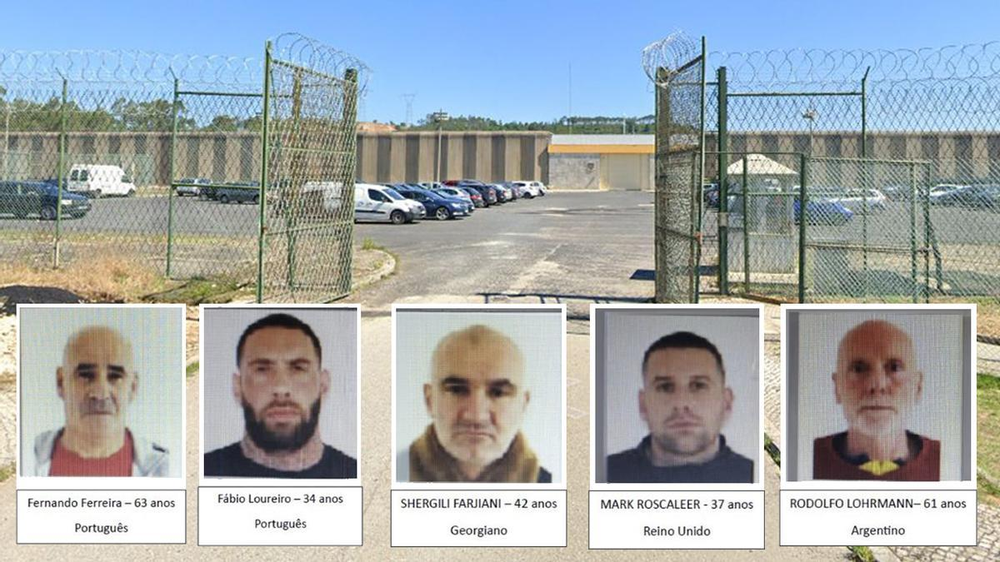 Los cinco fugados de la cárcel de Portugal.