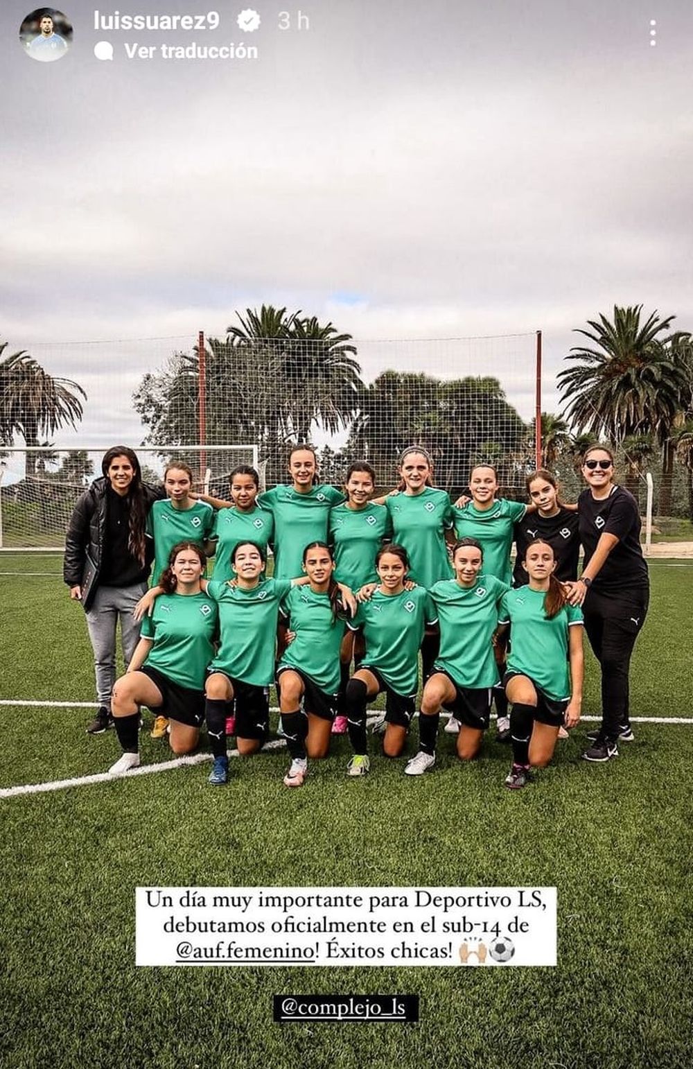Deportivo LS femenino en sub 14, el equipo de Luis Suárez