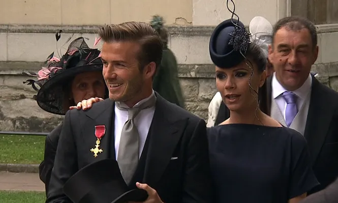 David Beckham y su esposa Victoria