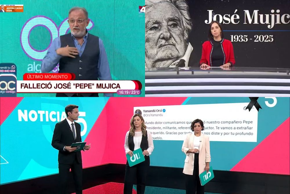 El momento en el que los canales de TV anunciaron la muerte de José Pepe Mujica