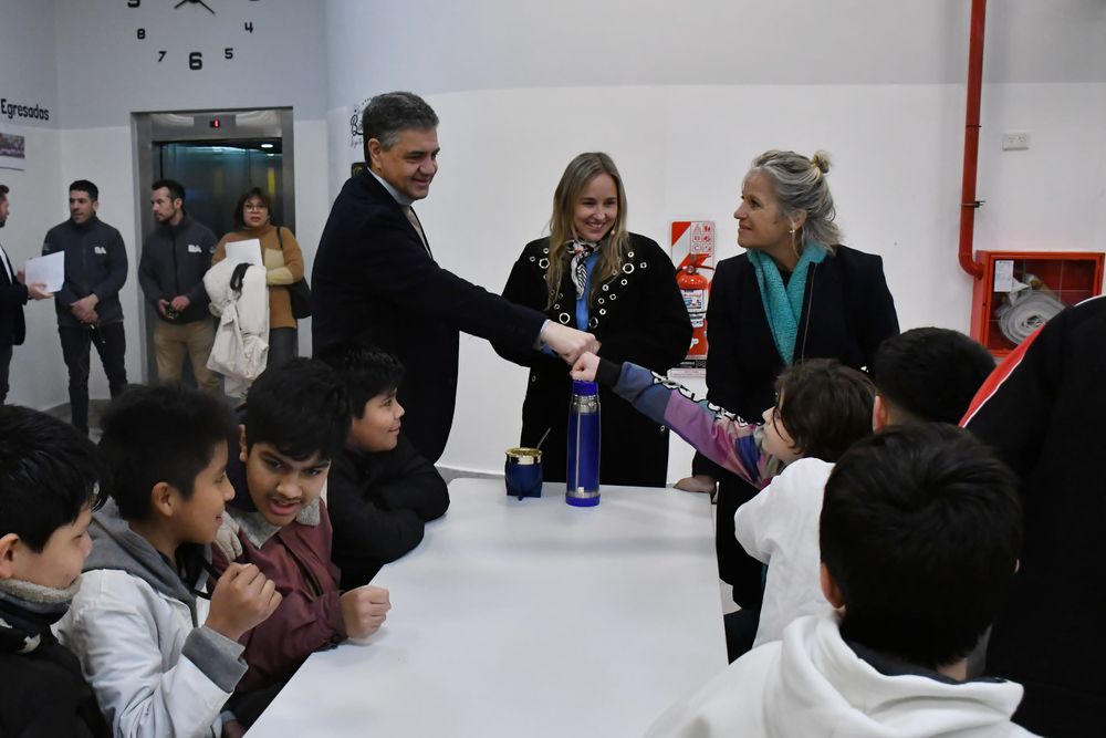 El jefe de Gobierno Jorge Macri, la vicejefa de Gobierno Clara Muzzio y la ministra de Educación Mercedes Miguel