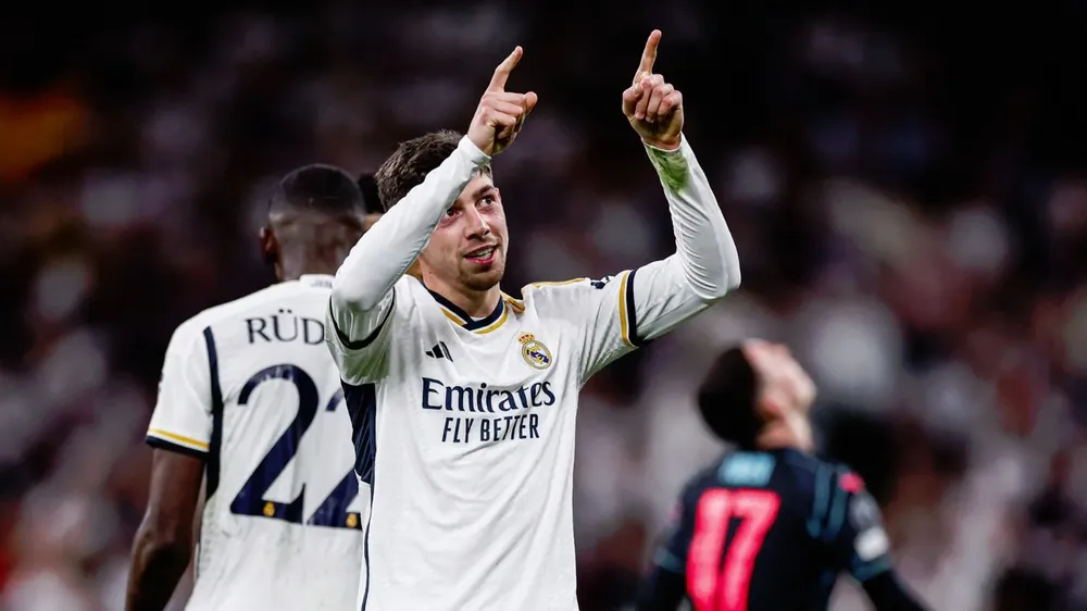 Festejo de Federico Valverde&nbsp;