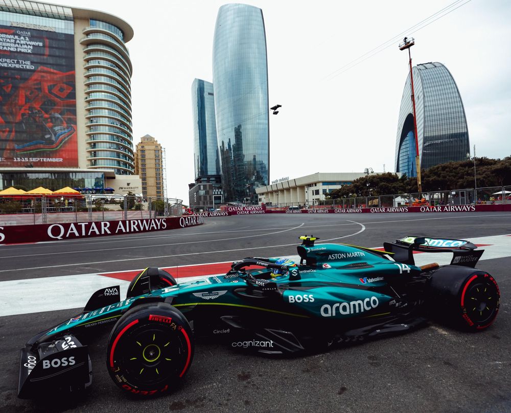 Fernando Alonso en el GP de Azerbaiy&aacute;n.