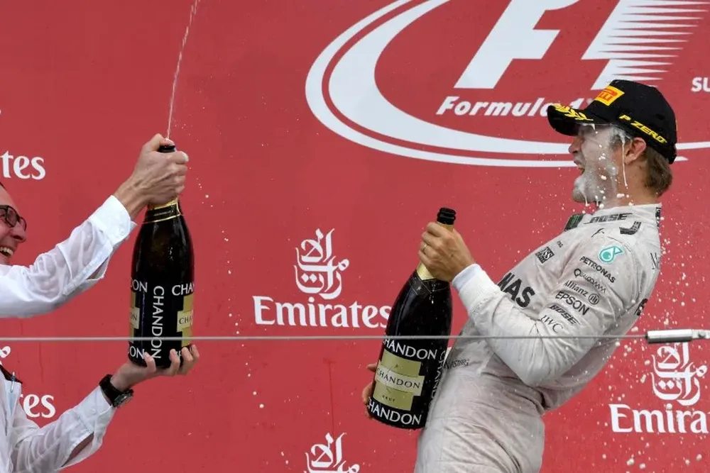 Nico Rosberg celebró de esta manera en Japón