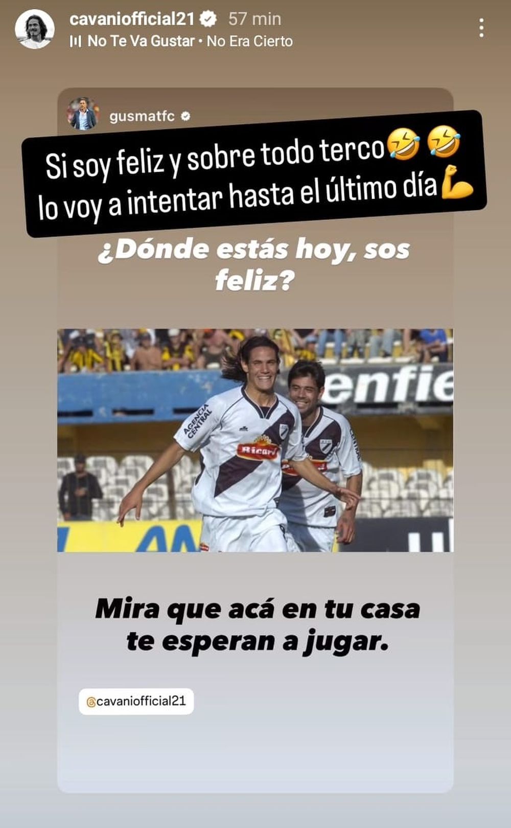 La respuesta de Cavani a Matosas La respuesta de Cavani a Matosas