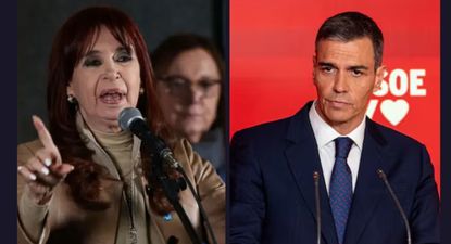 Cristina Kirchner y Pedro Sánchez.