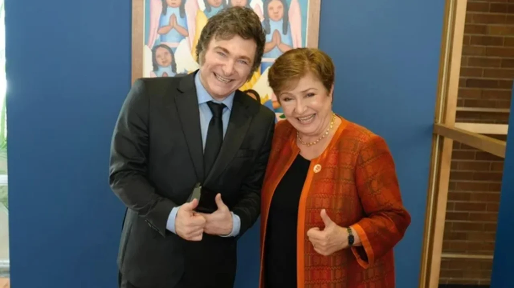 Javier Milei y Kristalina Georgieva, titular del FMI.