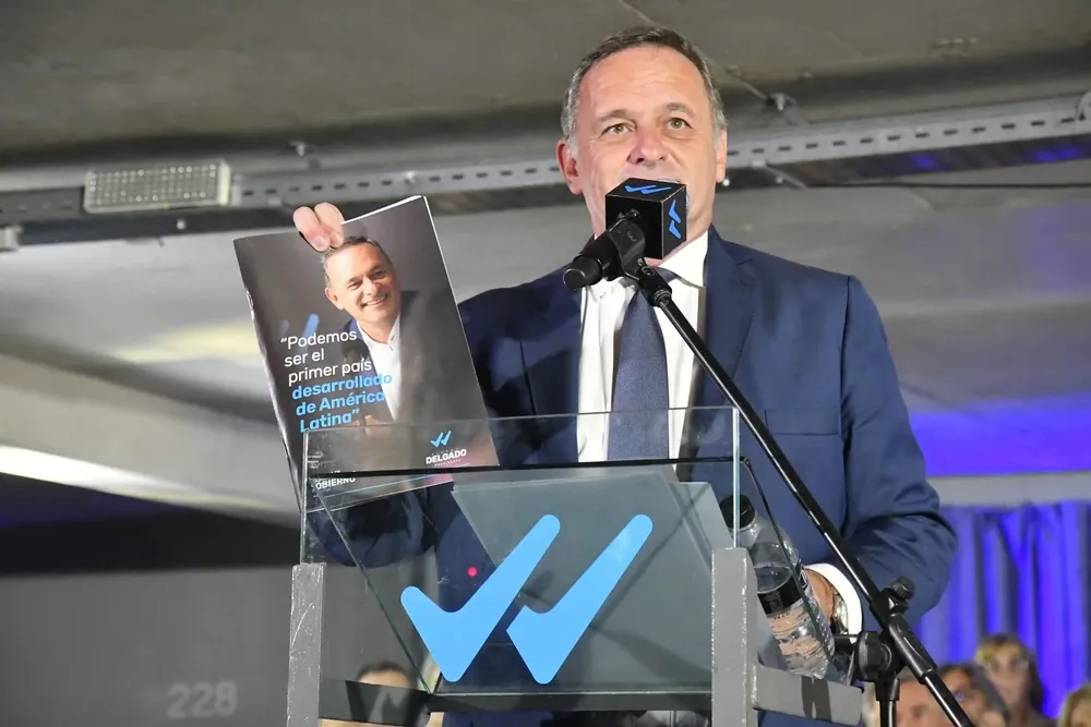 Delgado en la presentación de su programa