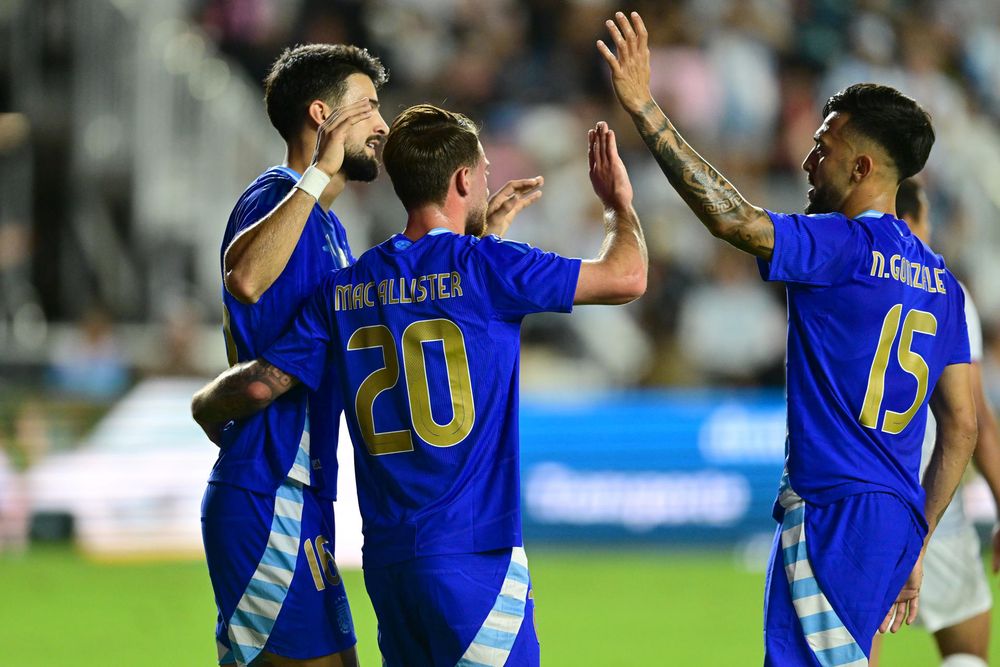 Goleada de la selección Argentina