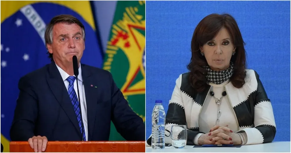 Jair Bolsonaro y Cristina Fernández de Kirchner