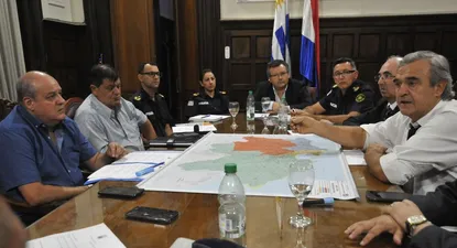 Larrañaga y Maciel reunidos con autoridades del Ministerio del Interior este domingo