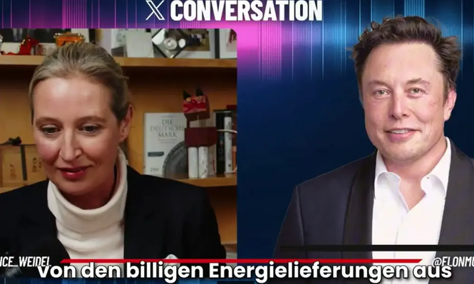 Elon Musk y Alice Weidel, en la red social X del empresario.