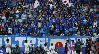 El festejo de Japón frente a su público en Suwon