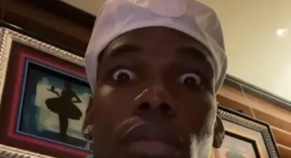 La cara de Paul Pogba por el gol de Cavani y el rendimiento de Manchester United