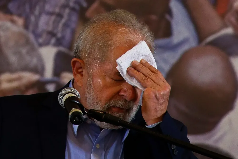 Lula da Silva durante una conferencia