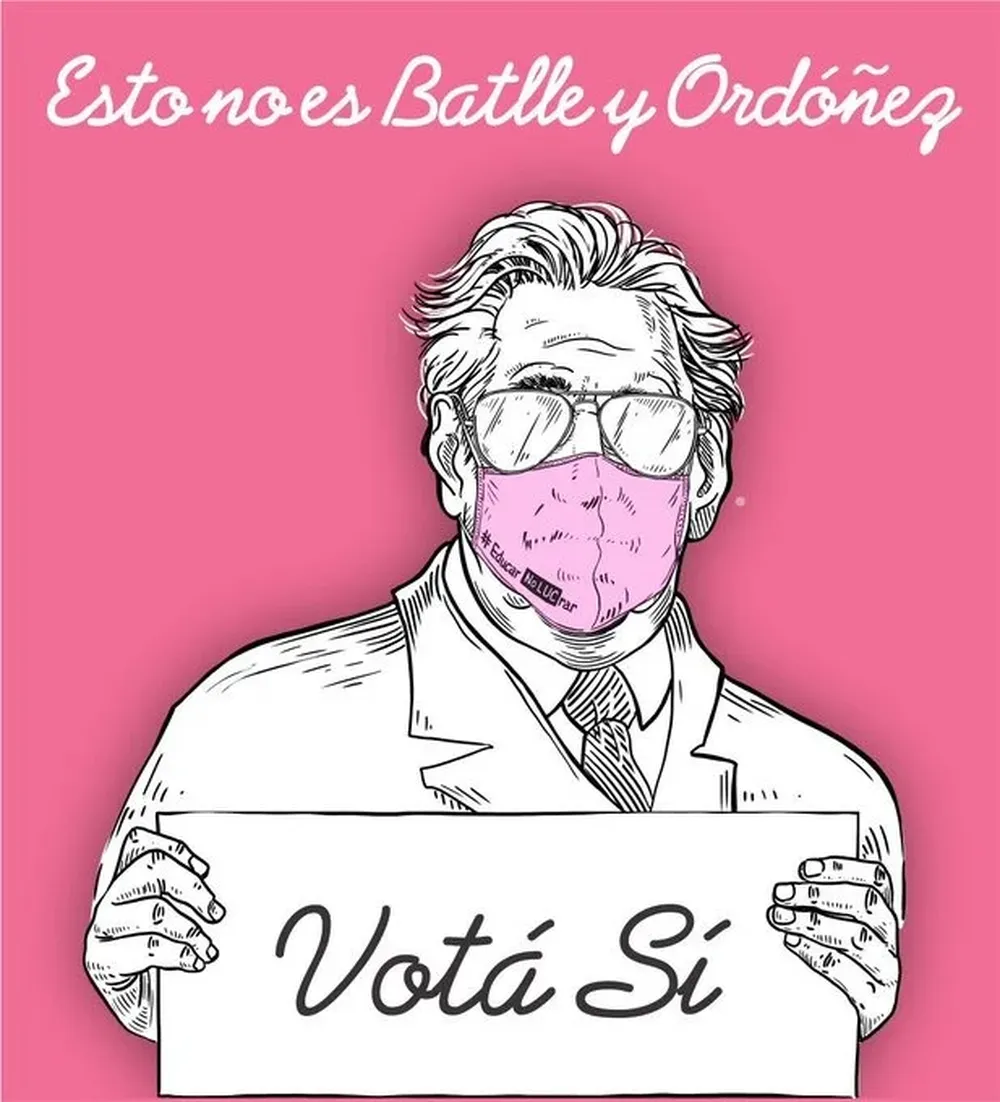 La imagen difundida por el sindicato de profesores.