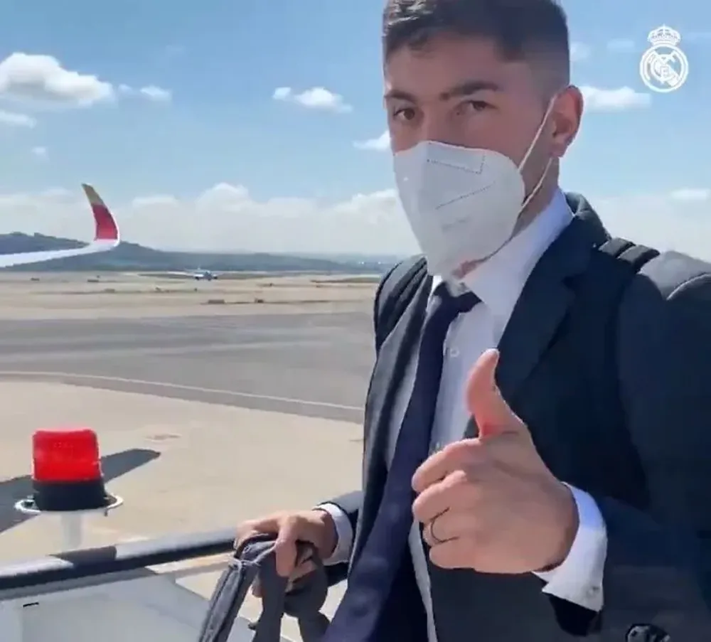 Federico Valverde antes de viajar a Londres para la vuelta de la semifinales de la Liga de Campeones