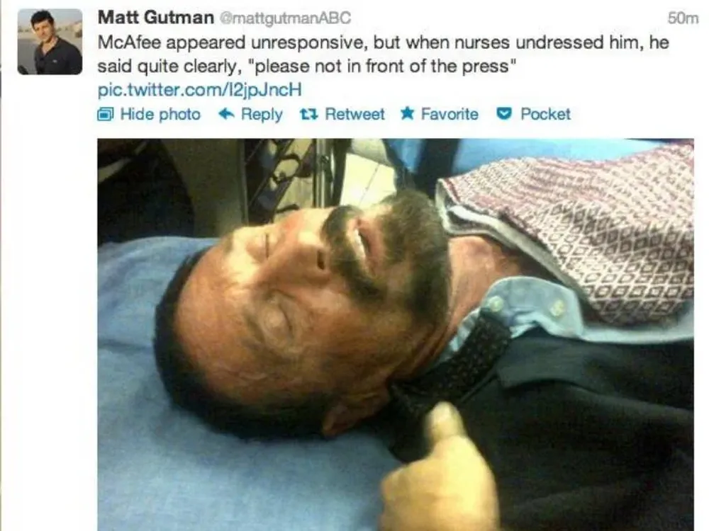 McAfee desmayado