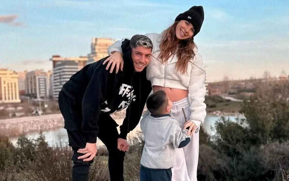 Federico Valverde en familia