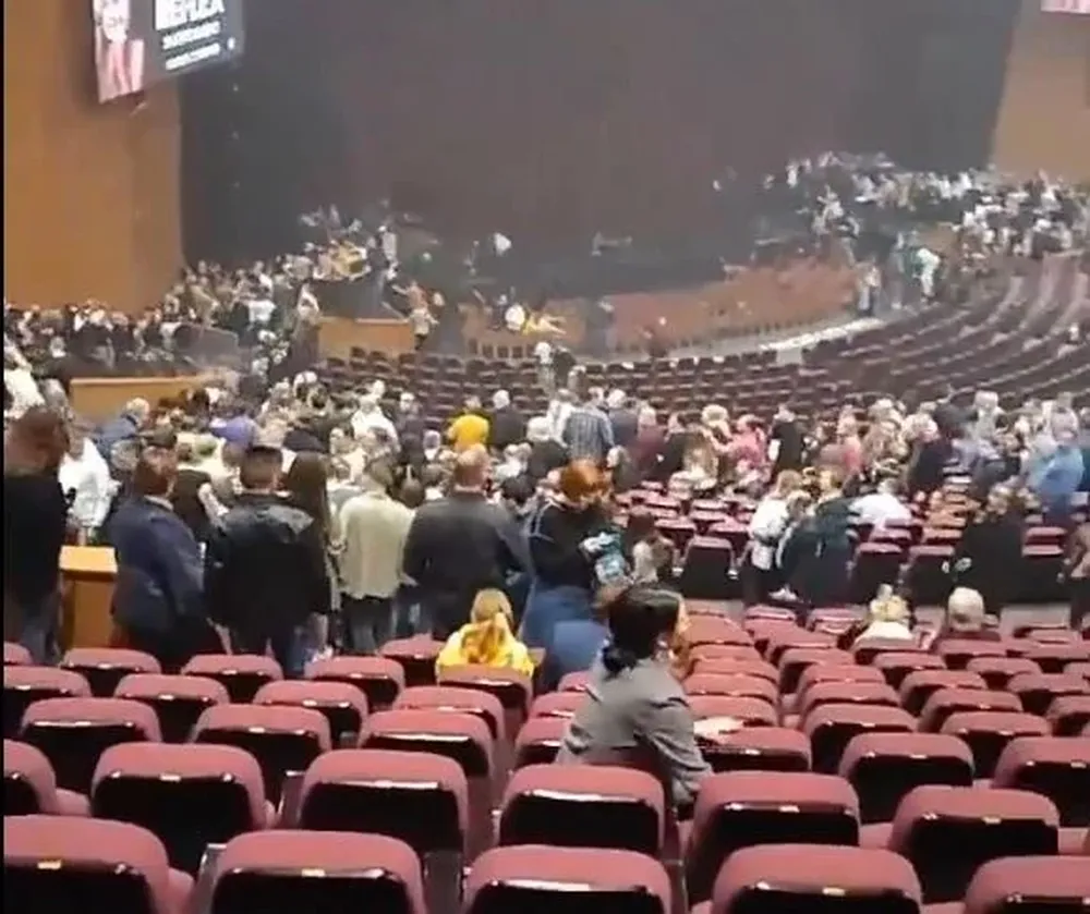 La sala de conciertos en el momento del ataque