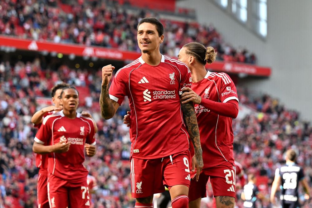 Darwin Núñez volvió a convertir para Liverpool en una pretemporada muy buena