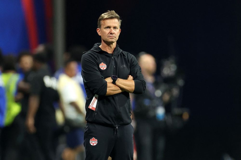 El técnico de Canada, el estadounidense Jesse Marsch, en el partido inaugural de la Copa America contra Argentina por el grupo A, en el estadio Mercedes Benz Stadium de Atlanta (Georgia) &nbsp;