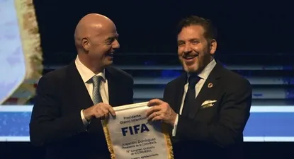 Gianni Infantino y Alejandro Domínguez