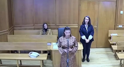 La actriz Elisa Mouliáa durante el interrogatorio del juez Carretero