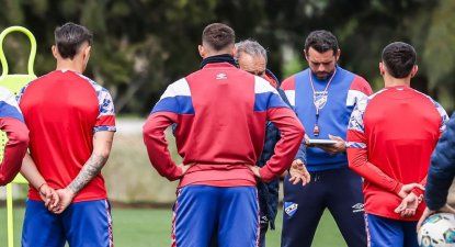 Lasarte y Conde en la práctica de Nacional