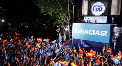 Festejos por la victoria del PP en España