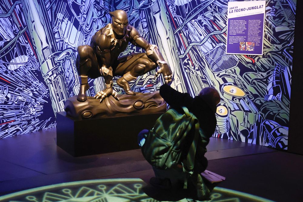 La exposición sobre el universo Marvel en Madrid. EFE