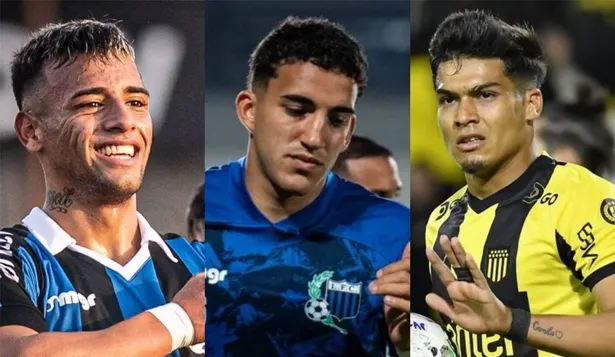 Luciano Rodríguez, Federico Pereira y Matías Arezo buscan el premio como mejor jugador del Campeonato Uruguayo 2023 en la encuesta Fútbolx100