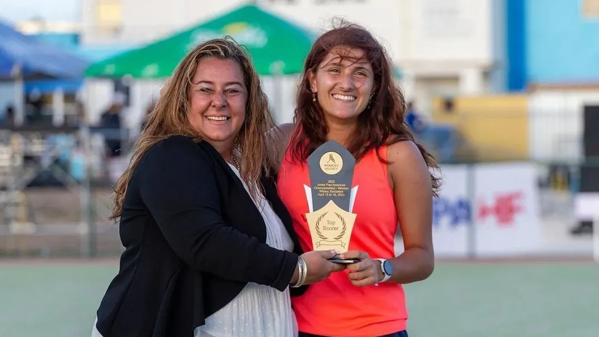 Carolina Curcio fue la goleadora del Panamericano junior de hockey