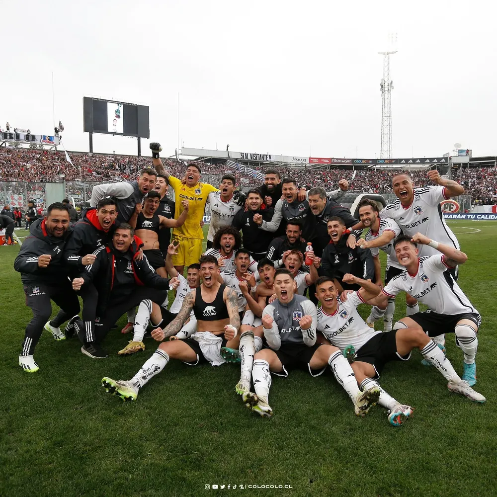 Falcón en el festejo de Colo Colo