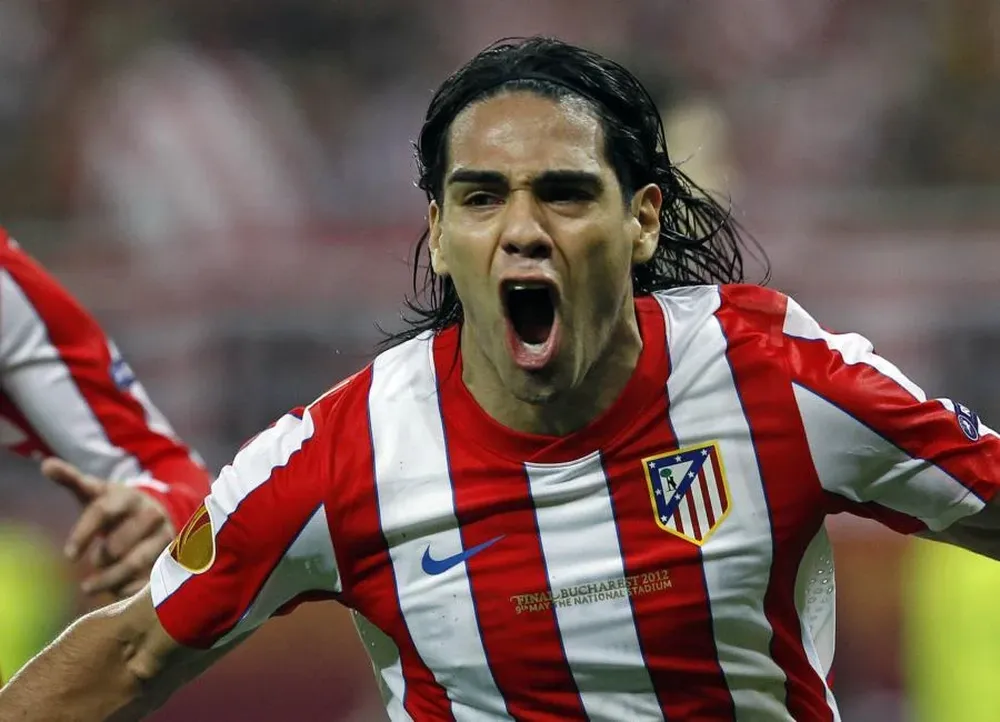 Radamel Falcao festeja un gol con el Atlético de Madrid Radamel Falcao festeja un gol con el Atlético de Madrid