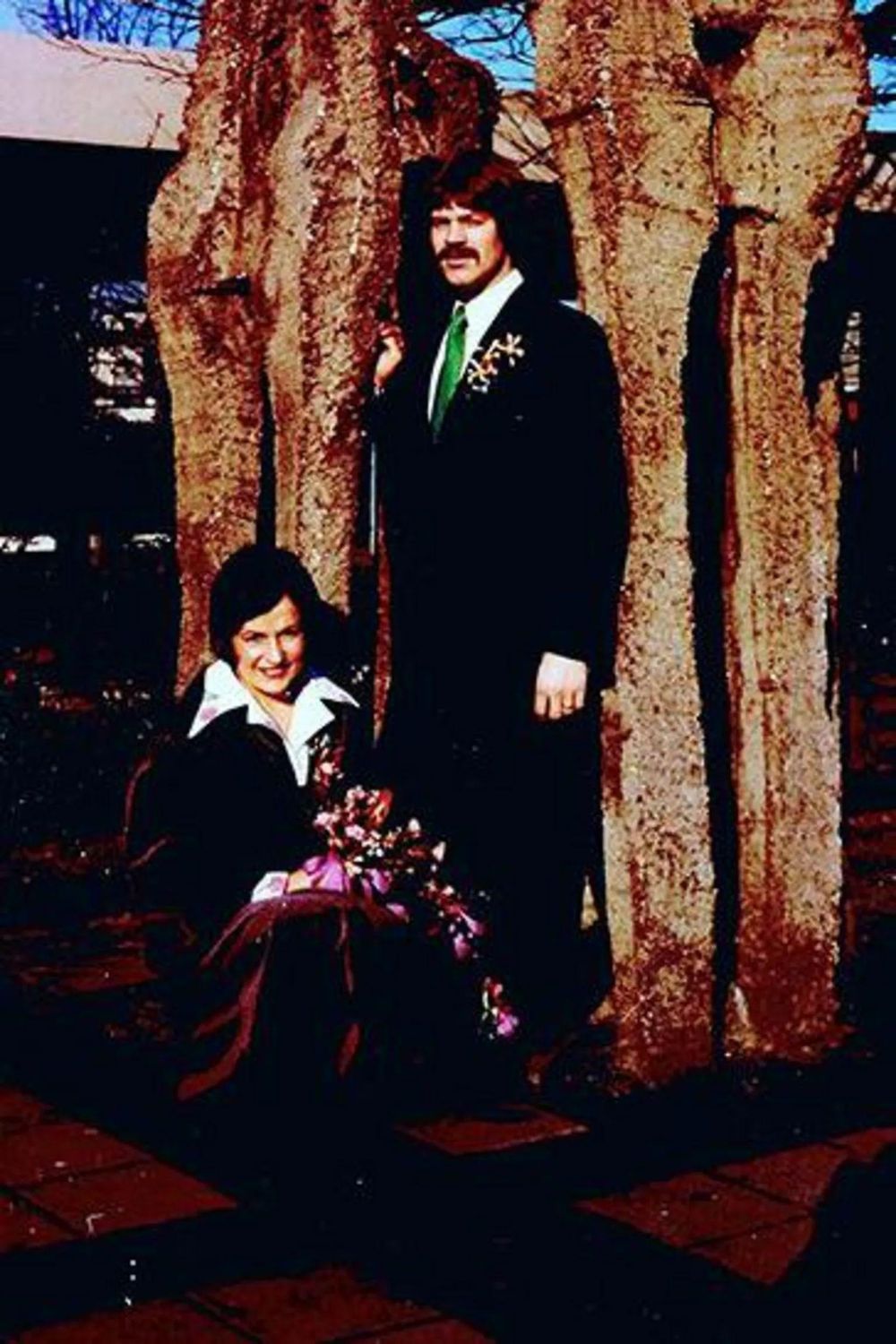 Els y Jan el día de su boda en 1975.
